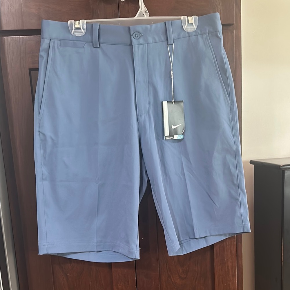 Nike Blue Flat Front Shorts Versatile Style